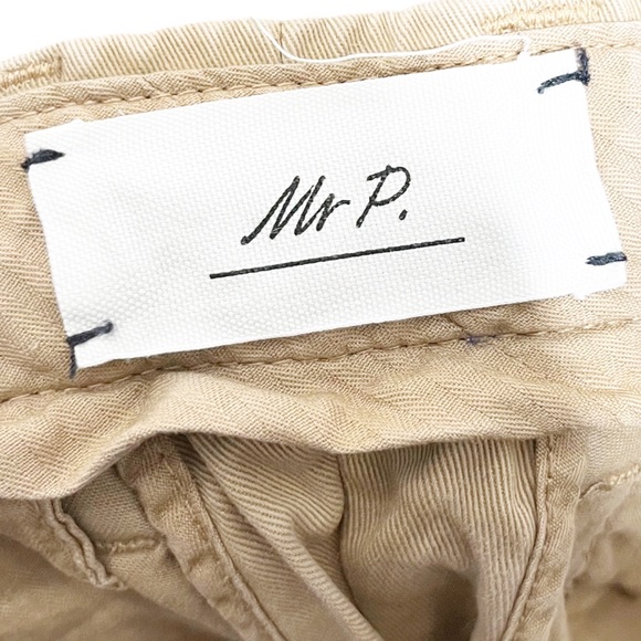 Mr. Porter Slim Fit Pants Men’s 30 Sand Cotton Casual Minimalist - Picture 8 of 11
